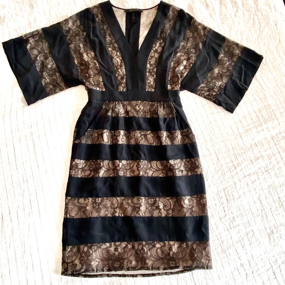 BCBG lace kimono cocktail dress